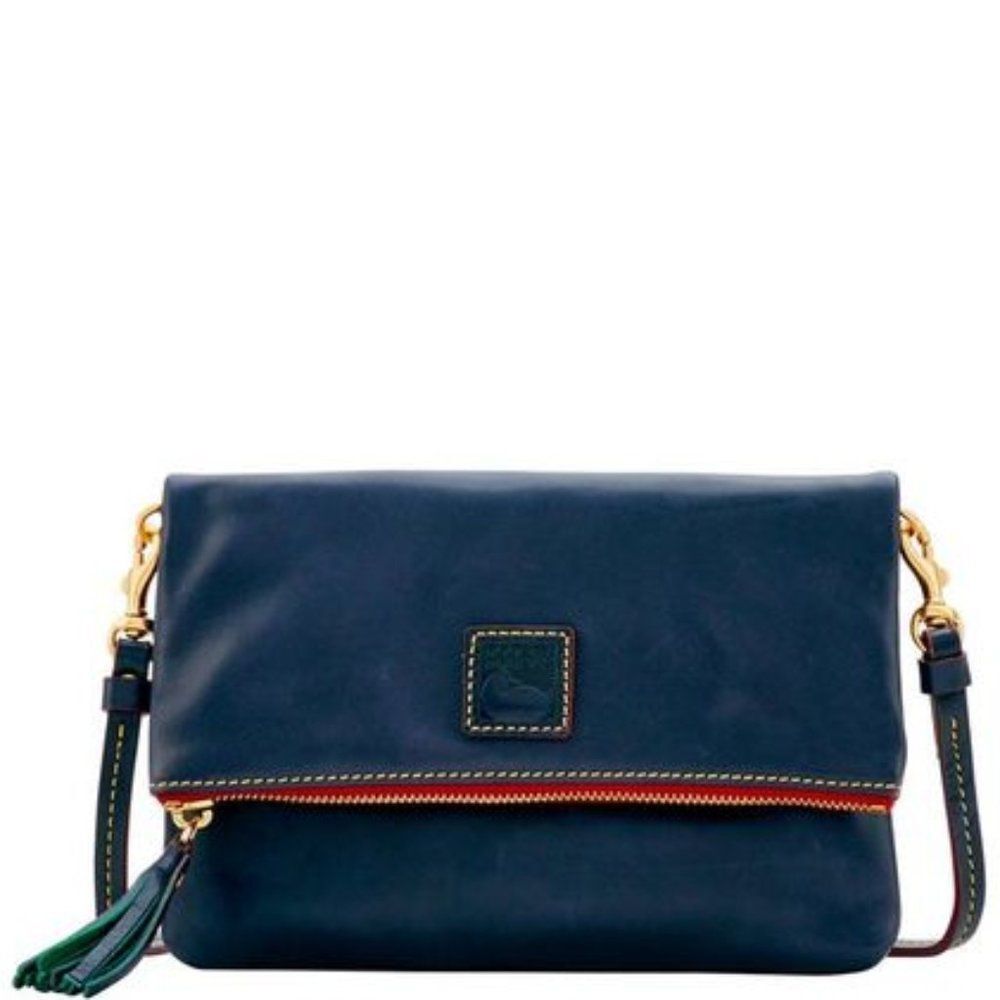 Dooney & Bourke Florentine Foldover Zip Crossbody Navy